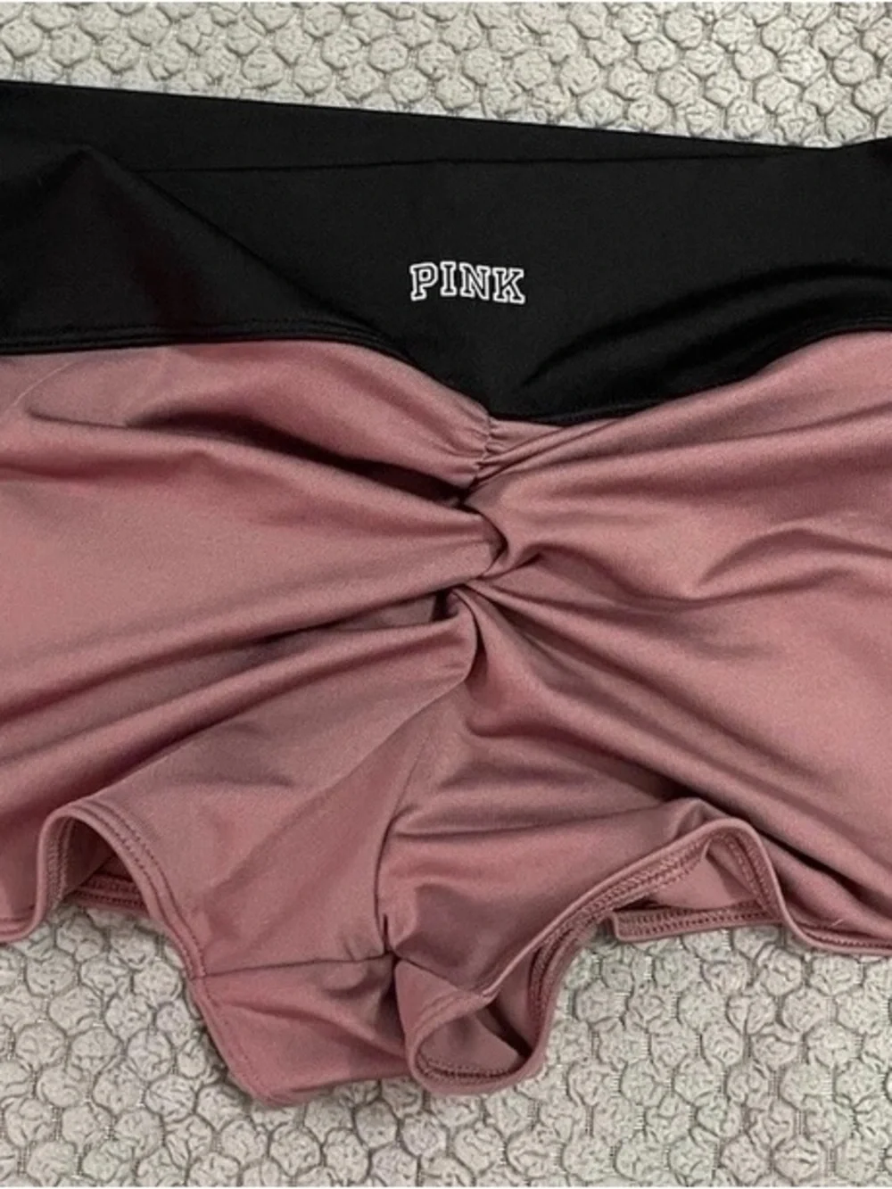 PINK Victoria's Secret Mauve and Black One-Piece Swim